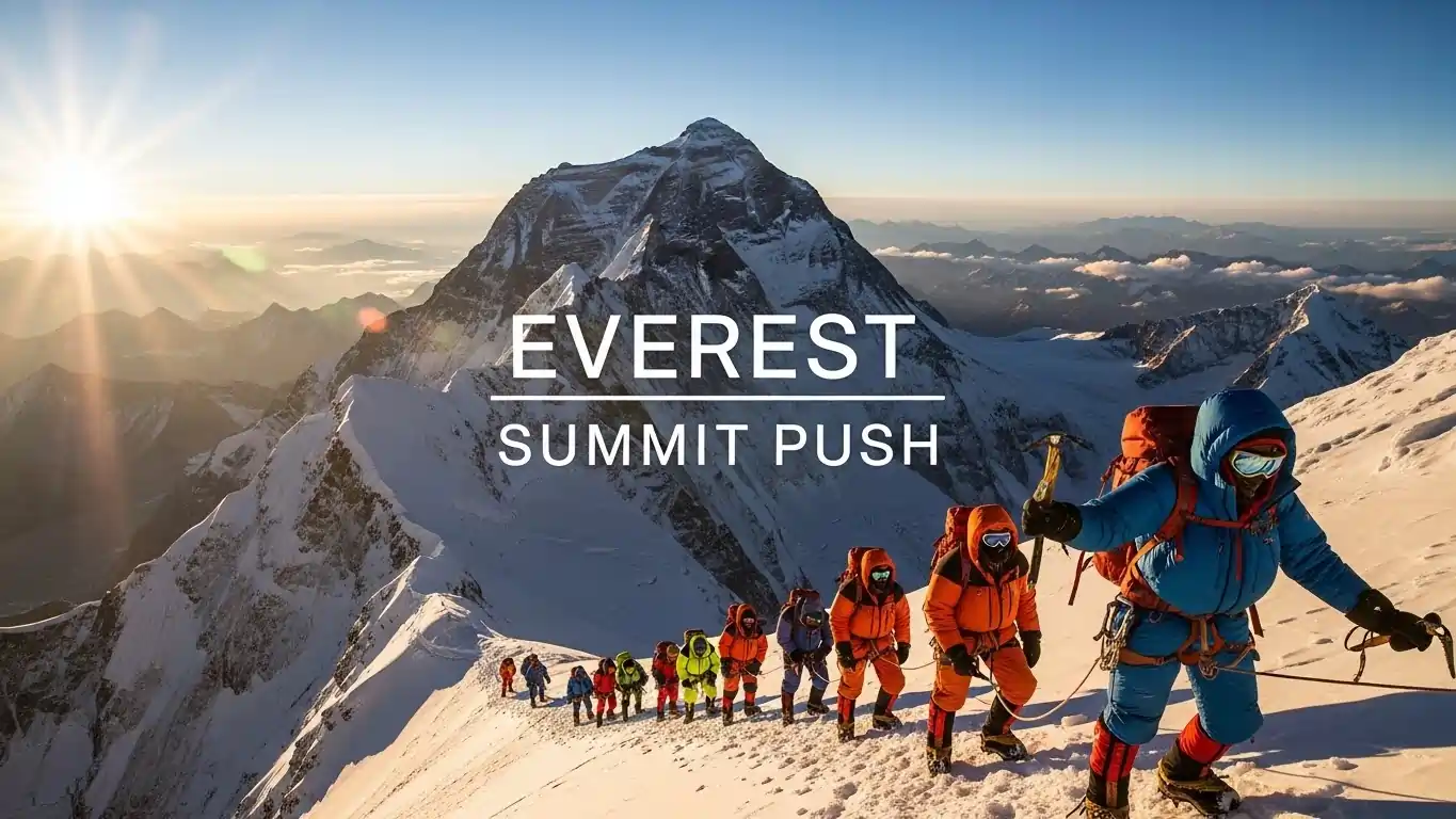 Everest Summit Push: The Final Ascent to the Top of the World