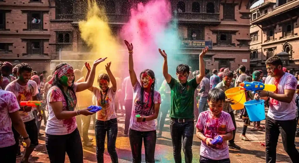 about holi festival in nepal