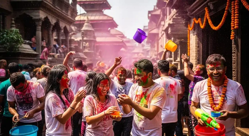 best places to enjoy holi in nepal